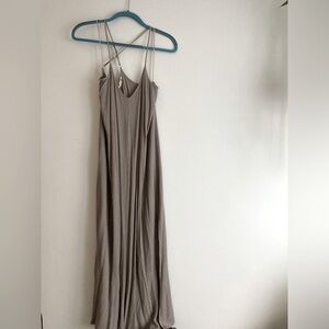 Lovestitch Taupe Maxi Dress/Gown Bridesmaid Dress Prom